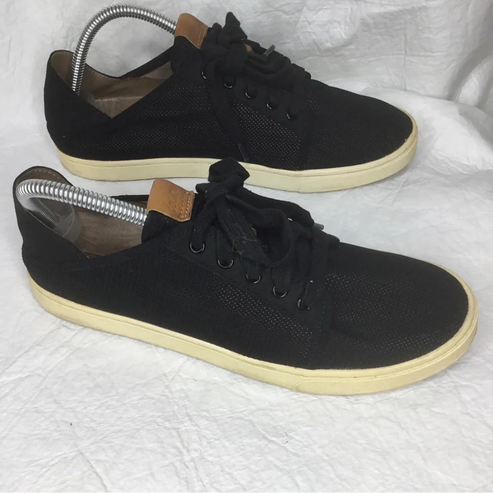 OluKai Pehuea Li Black Mesh Convertible Sneakers W 9.5 Casual Shoes Drop Back
